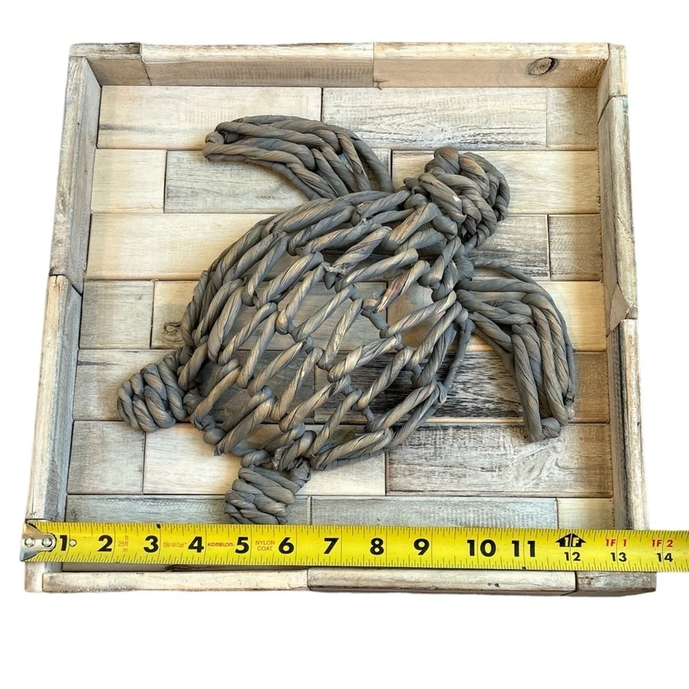 Rustic‎ Gray Woven Turtle Wall Art